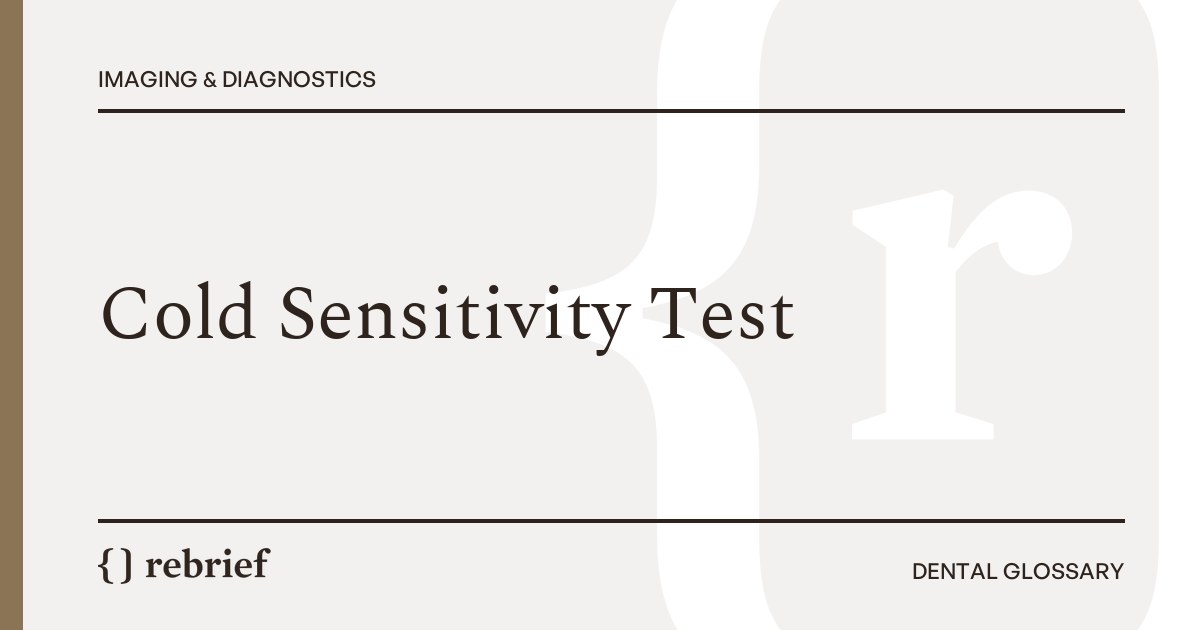 Cold Sensitivity Test