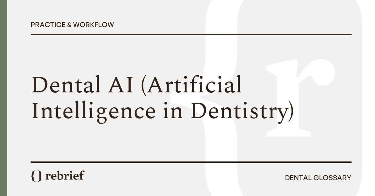 Dental AI (Artificial Intelligence in Dentistry)