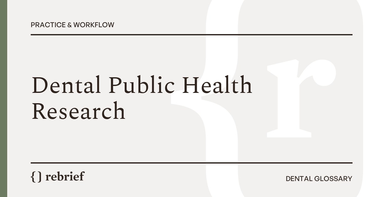 Dental Public Health Research