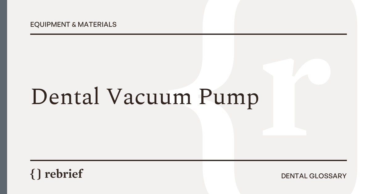 Dental Vacuum Pump