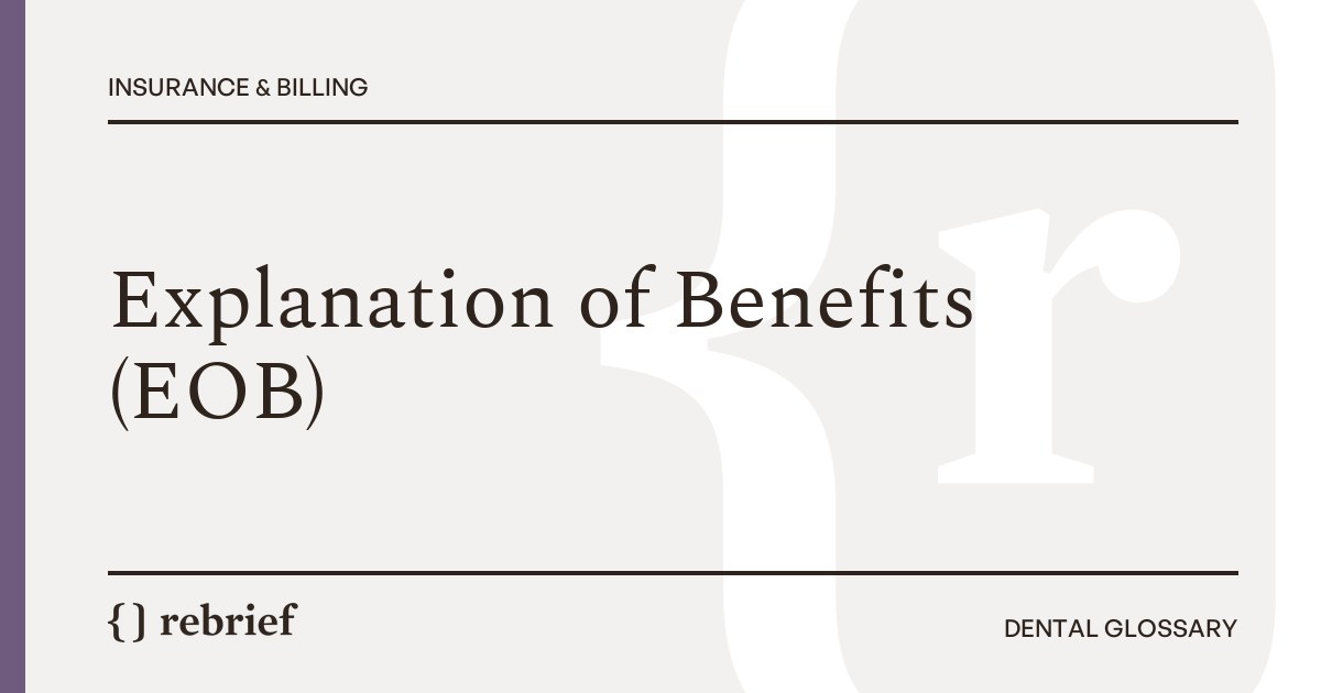 Explanation of Benefits (EOB)