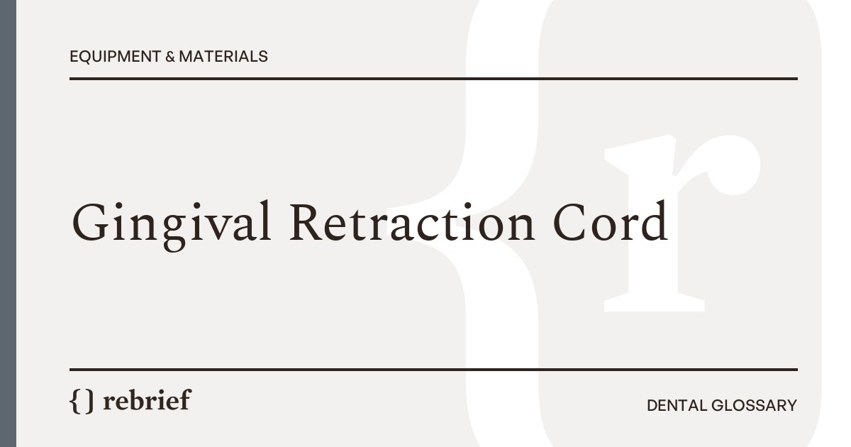 Gingival Retraction Cord