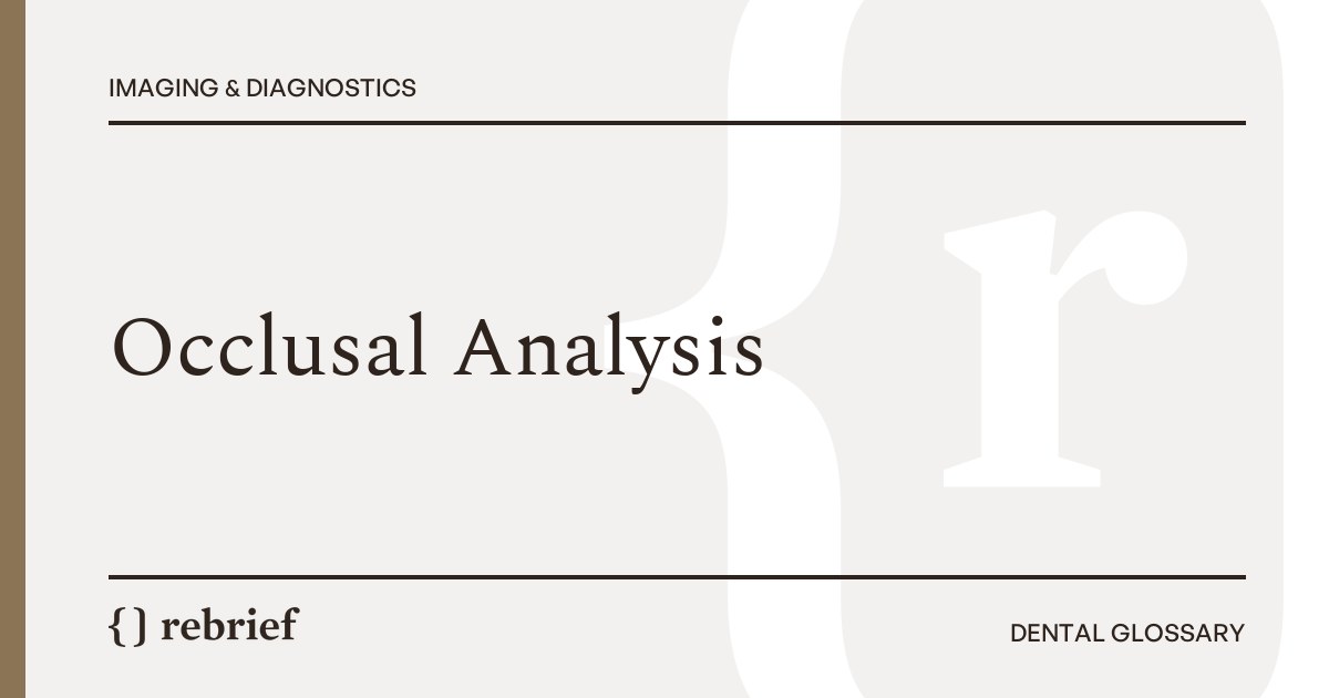 Occlusal Analysis