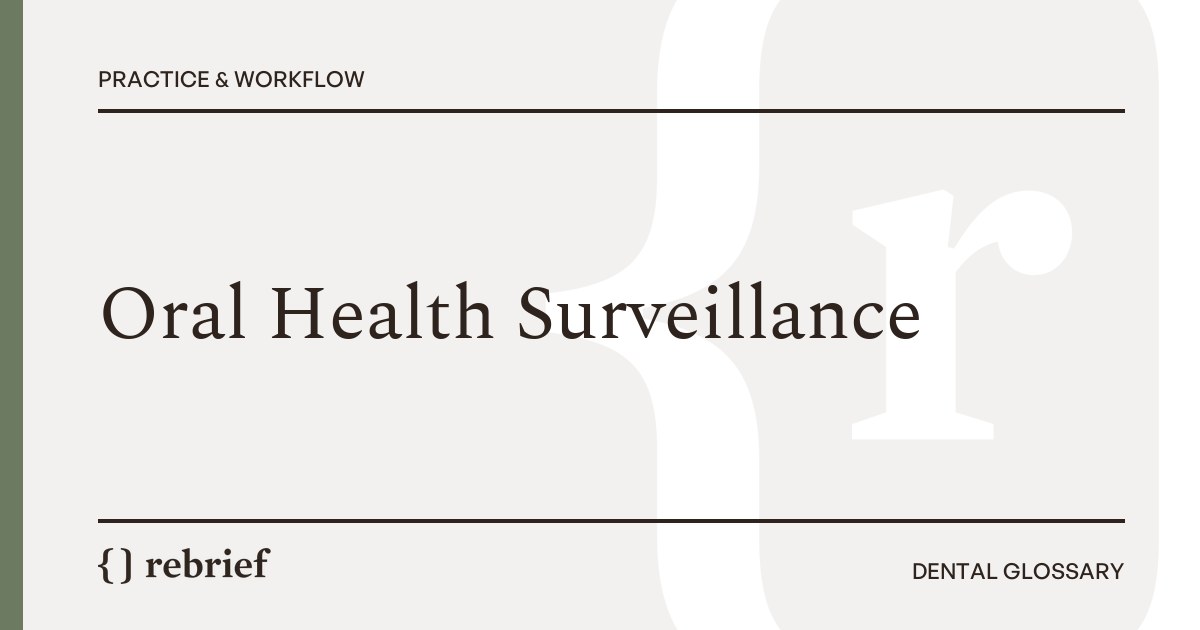 Oral Health Surveillance