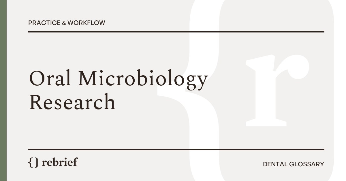 Oral Microbiology Research