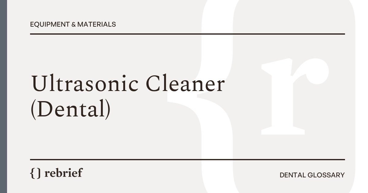 Ultrasonic Cleaner (Dental)